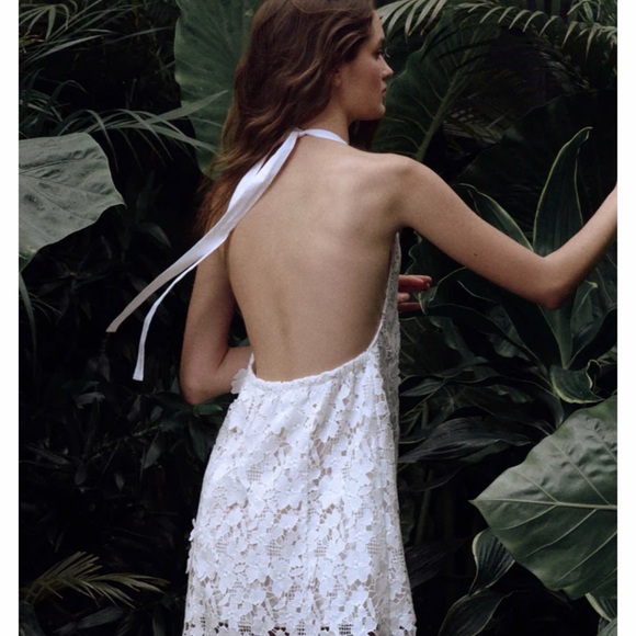 Hill House Home Sasha Halter Dress in White - Picture 2 of 4